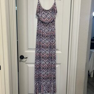 Felicity & Coco Maxi Dress with Tribal Print Beachy Coastal Hippie Cottage Fairy